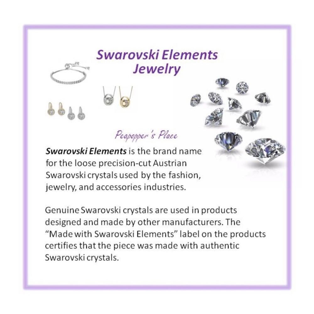 Swarovski Crystal Silver Dollar and Clear Crystal Dangle Earrings - Picture 4 of 4